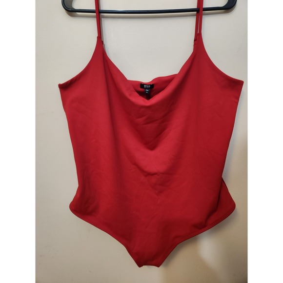 Express Tops - NWT Express Women's XL Red Spaghetti Strap V-Neck Bodysuit